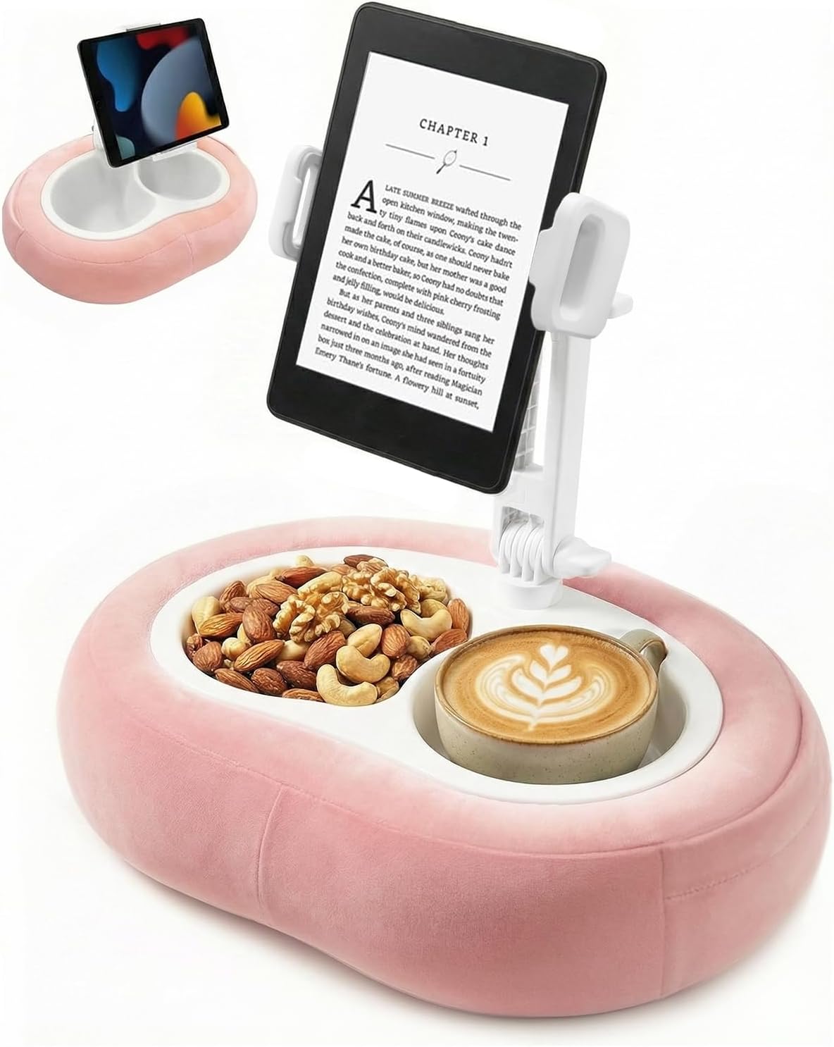 Tablet Pillow Stand, Compatible with 5"-12.9" Kindle, iPad, Phone/Tablet, Google, Samsung...