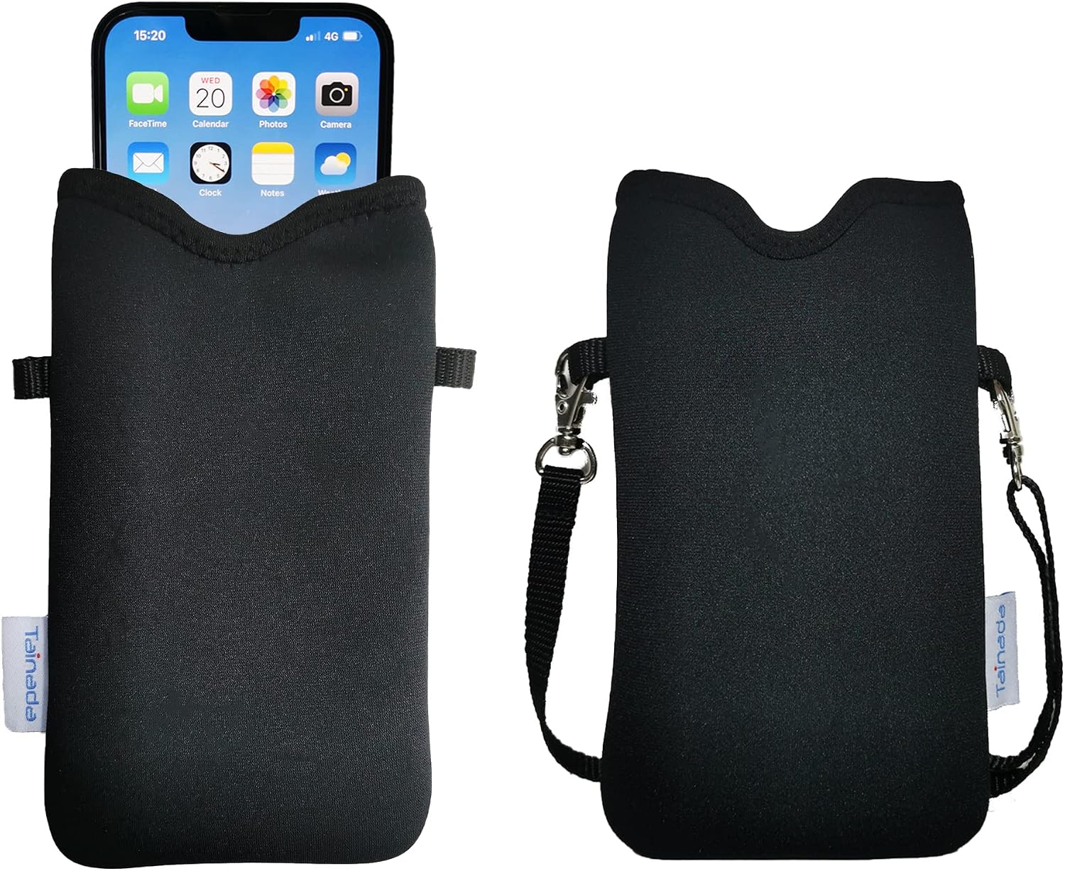 Tainada Men Women Neoprene Phone Case with Shoulder Strap and Neck Strap for iPhone 17/16/15...