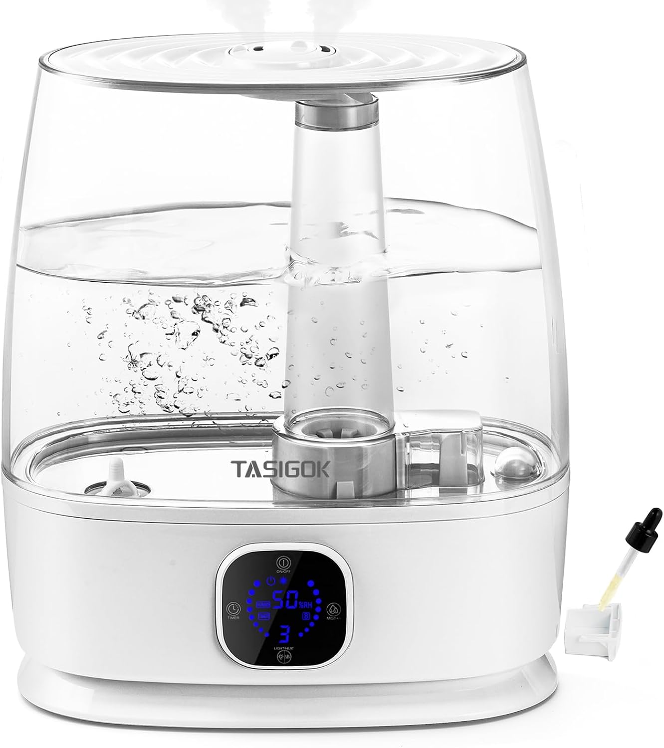 TASIGOK Humidifiers for Bedroom Home, 6L Cool and Warm Mist Air Humidifier for Large Room...