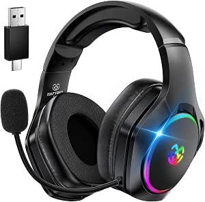 Tatybo Gaming Headset for Ps5 Ps4 PC, 2.4GHz USB & Type-C Gaming Headphones, 40Hrs & 7.1...