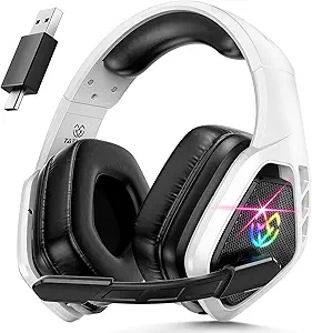 Tatybo Wireless Gaming Headset for PC, Ps5, Ps4, 2.4 Ghz USB & Type-C Gaming Headphones with...