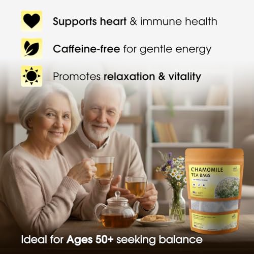 TeaDeam Tea Chamomile Tea Bags | Caffeine-Free & Sleep Time Tea | Chamomile Flowers Aroma... image