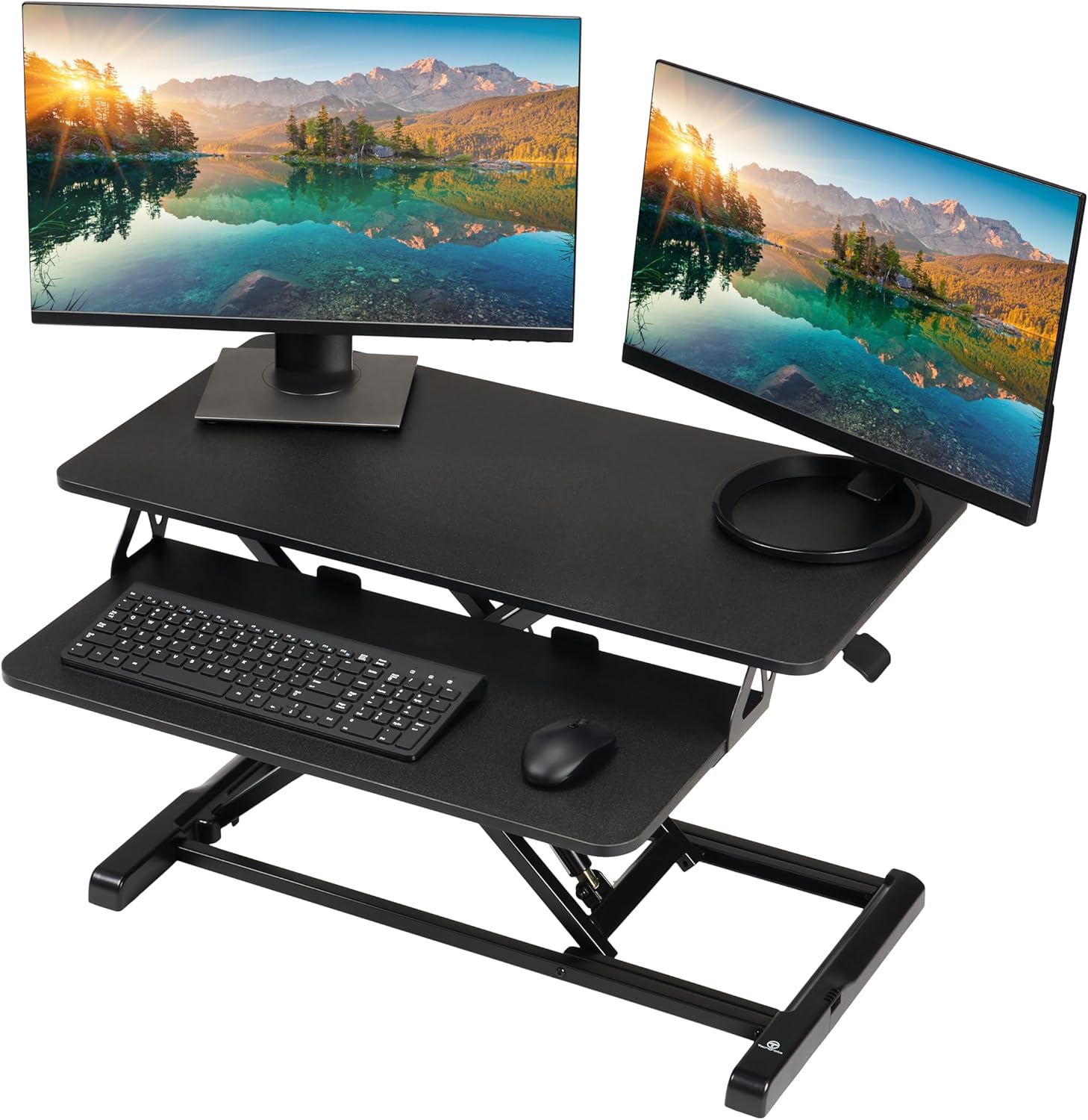 TechOrbits Standing Desk Converter - 32 Inch Adjustable Sit to Stand Up Workstation...