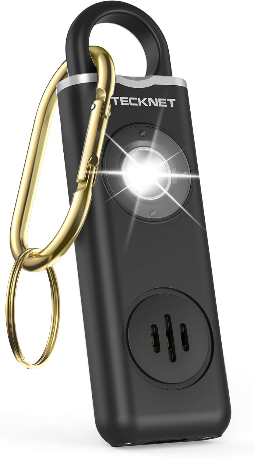TECKNET Rechargeable Personal Safety Alarm for Women, 130dB Self Defense Keychain Alarms...