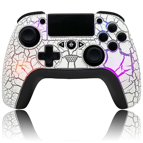 TEDBOX Wireless Controller for PS4, Wireless Remote Gamepad with Unique Cracked Design/8...