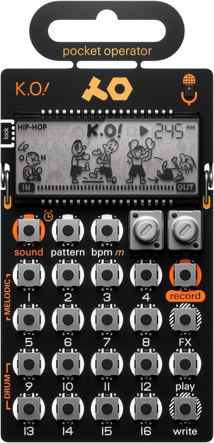 teenage engineering pocket operator PO-33 K.O.! micro sampler and drum machine with built-in...