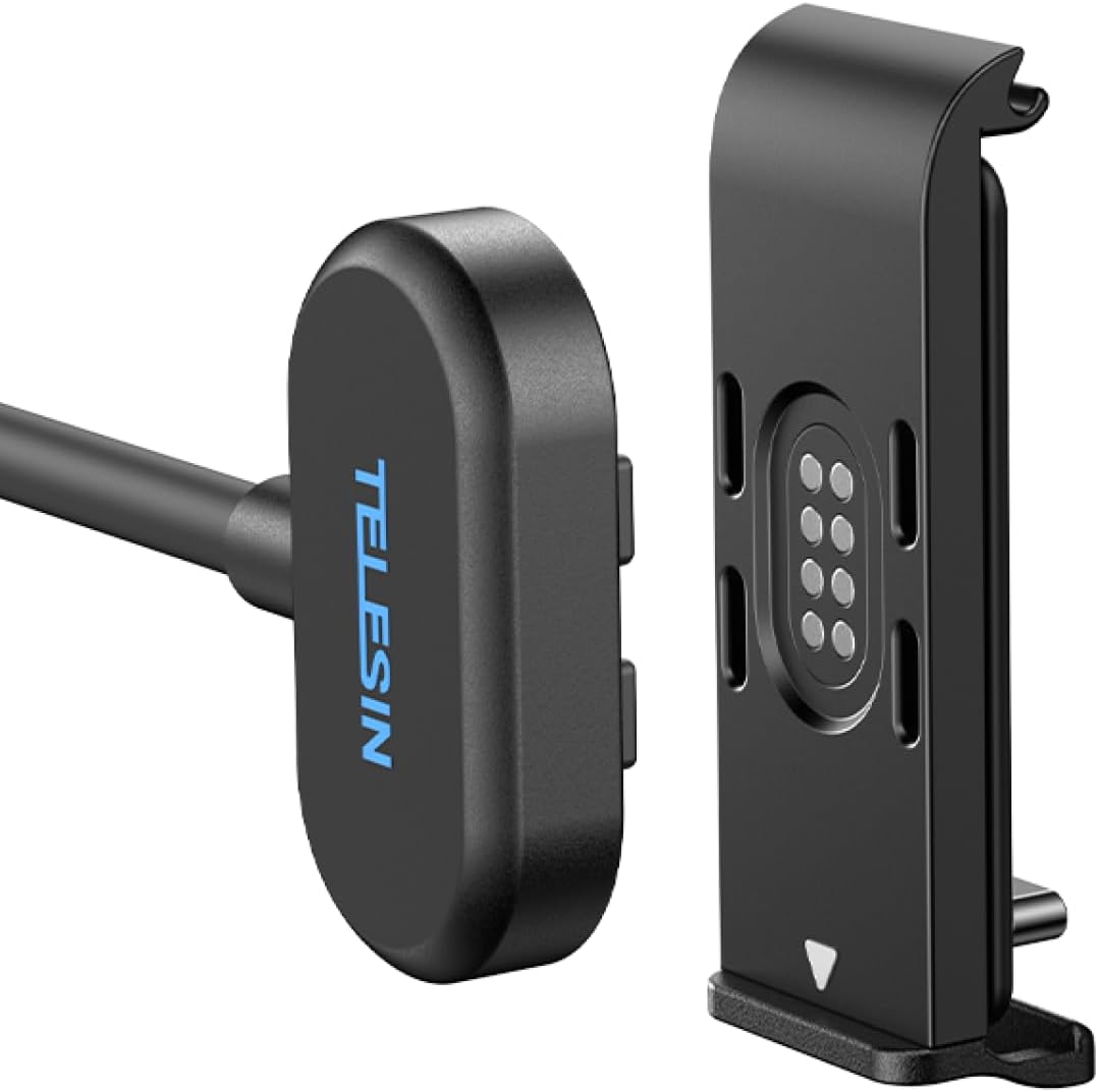 TELESIN Magnetic Charging Side Cover Battery Door and Power Cable Kit for GoPro Hero 13 Hero...