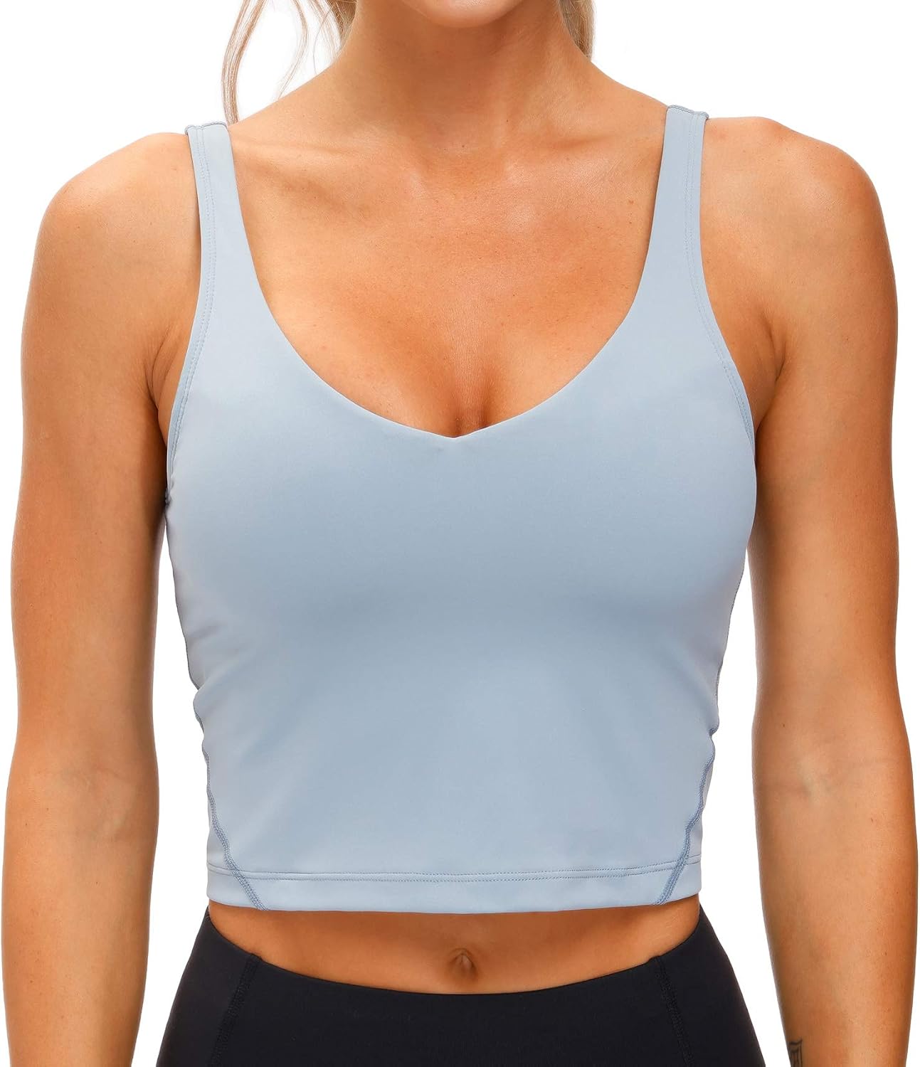 THE GYM PEOPLE Womens' Sports Bra Longline Wirefree Padded with Medium Support 4.4 4.4 out...