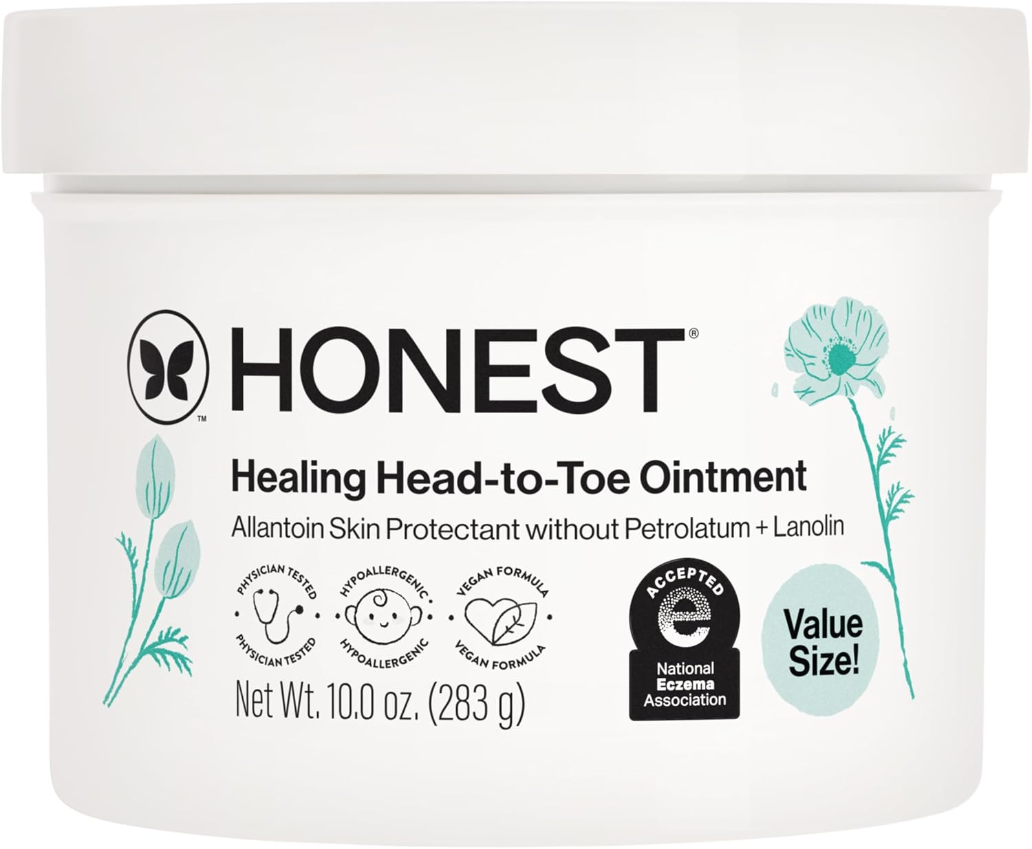 The Honest Company Head-to-Toe Healing Ointment, Multi-Purpose Baby Balm, Hypoallergenic...