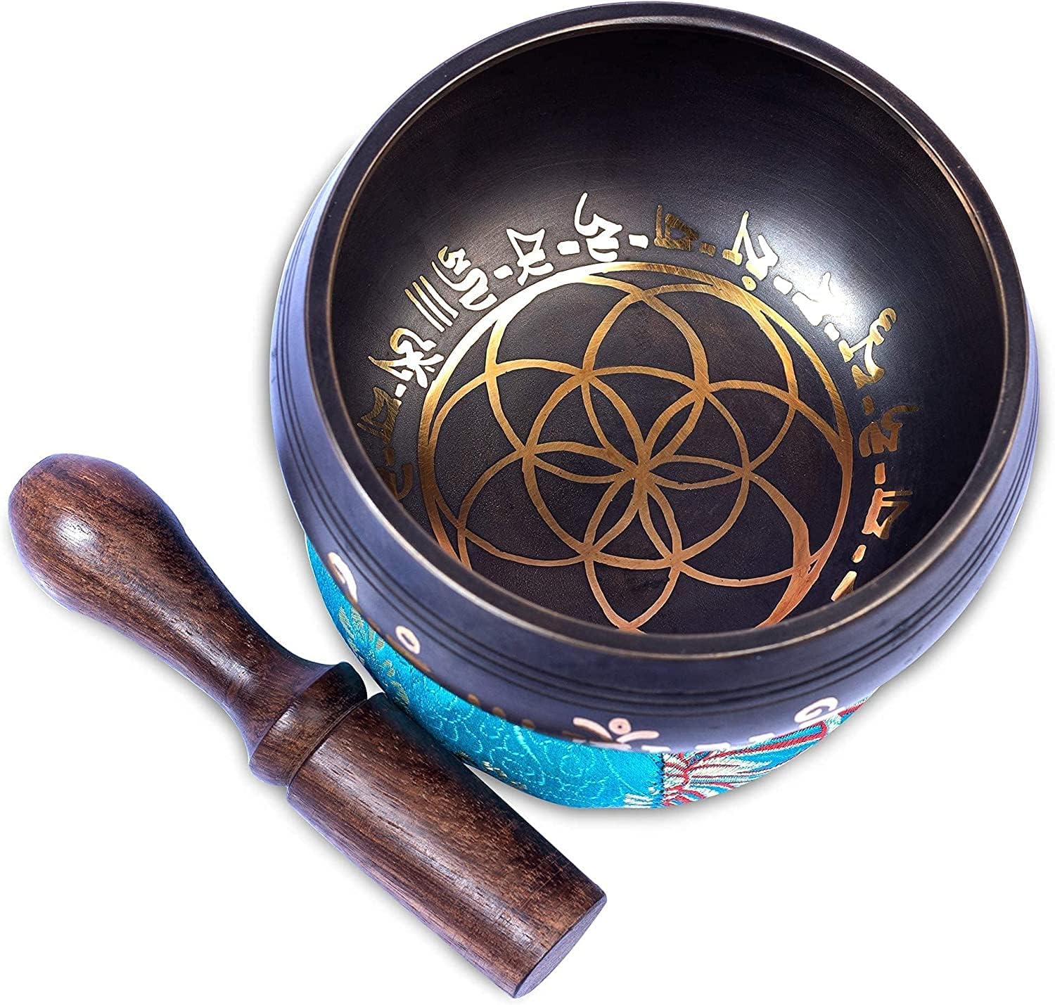 Tibetan Singing Bowl Set Brass - Master Healing Grade - Authentic Handcrafted Sound Bowl by...