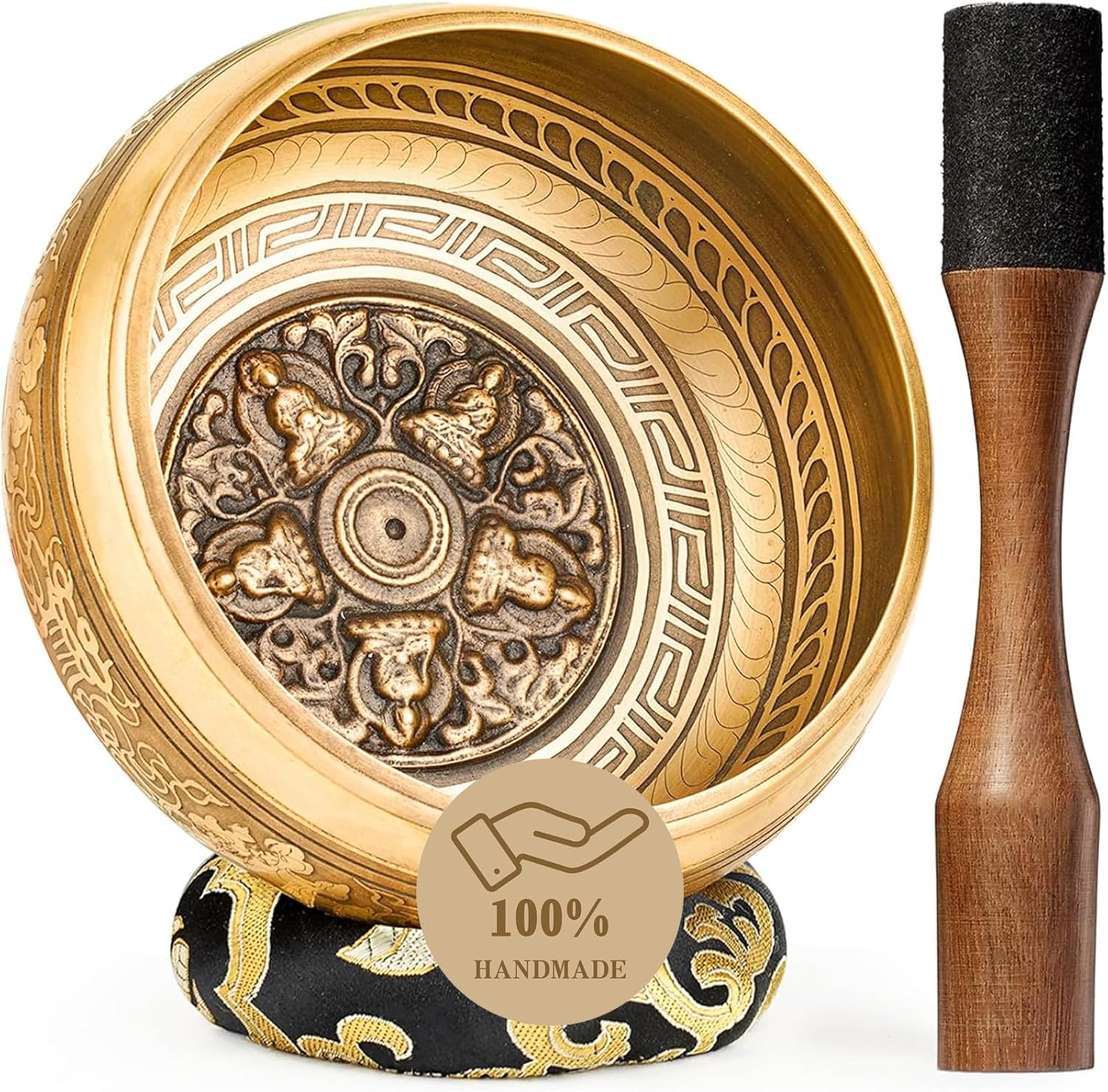 Tibetan Singing Bowls, Authentic Meditation Sound Bowls Handcrafted in Nepal for Yoga...