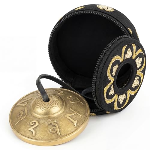 Tibetan Tingsha Cymbal Bells With Case | Handcrafted in Nepal 6.5 cm Sound Healing...