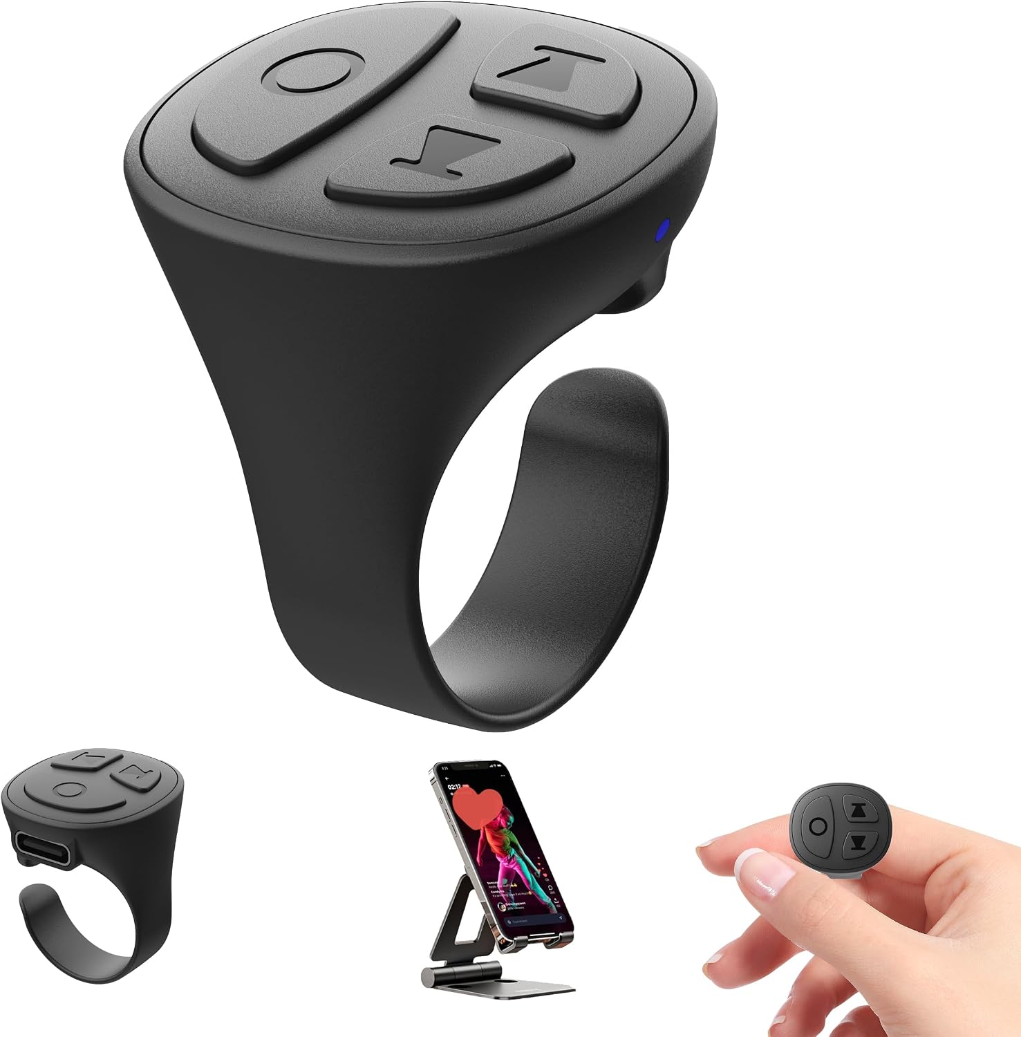 TikTok Scrolling Ring, Bluetooth Camera Remote,Scrolling Ring Remote for TikTok iPhone...