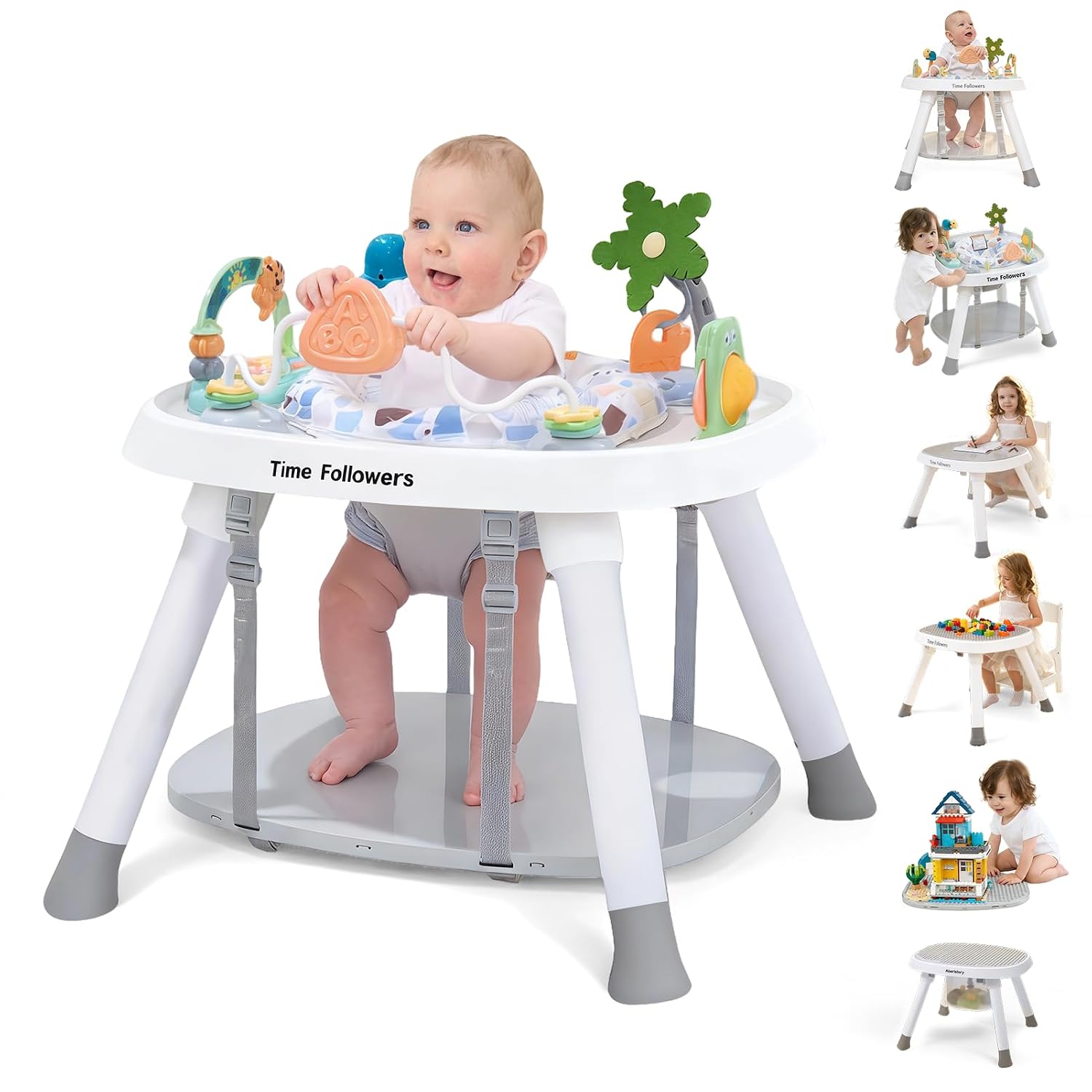 Time Followers® 6-in-1 Baby Activity Center | 4 Stage Montessori-Inspired Toys | Grow...