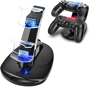 TNP PS4 Controller Charger - Dual Charging Dock Station for PlayStation 4, PS4 Pro/Slim...