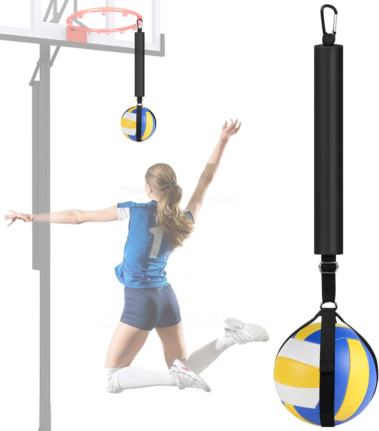 TOBWOLF Volleyball Spike Trainer, Elastic Self-Training Volleyballs Resistance Band...