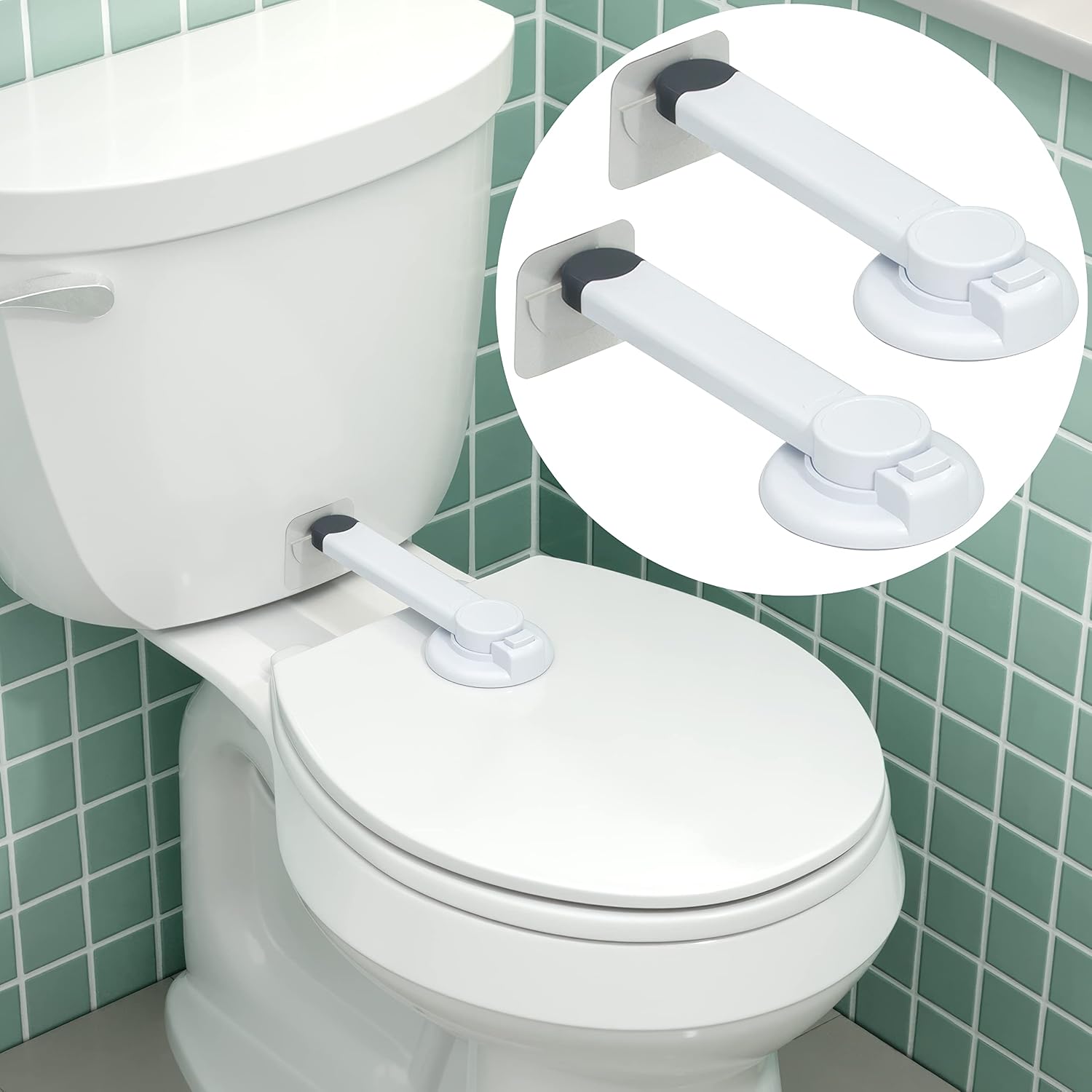 Toilet Locks Baby Proof (2-Pack) Ideal Baby Proof Toilet Lid Lock with Arm – No Tools...