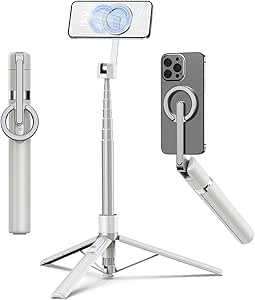 TONEOF 68" Magnetic Selfie Stick Tripod with Aluminum Strong Magnetic Holder for Magsafe...