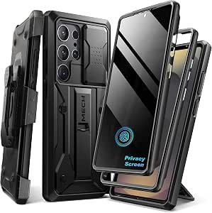 TONGATE for Samsung Galaxy S24 Ultra Case, [with Privacy Screen Protector & Slide Camera...
