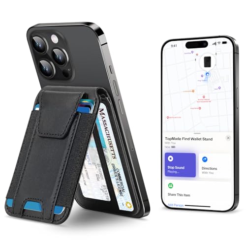TopMade for Magsafe Wallet, Works with Apple Find My, Strongest Magnetic Wallet for iPhone... image