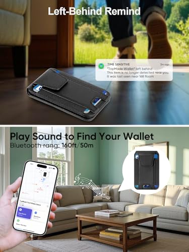 TopMade for Magsafe Wallet, Works with Apple Find My, Strongest Magnetic Wallet for iPhone... image