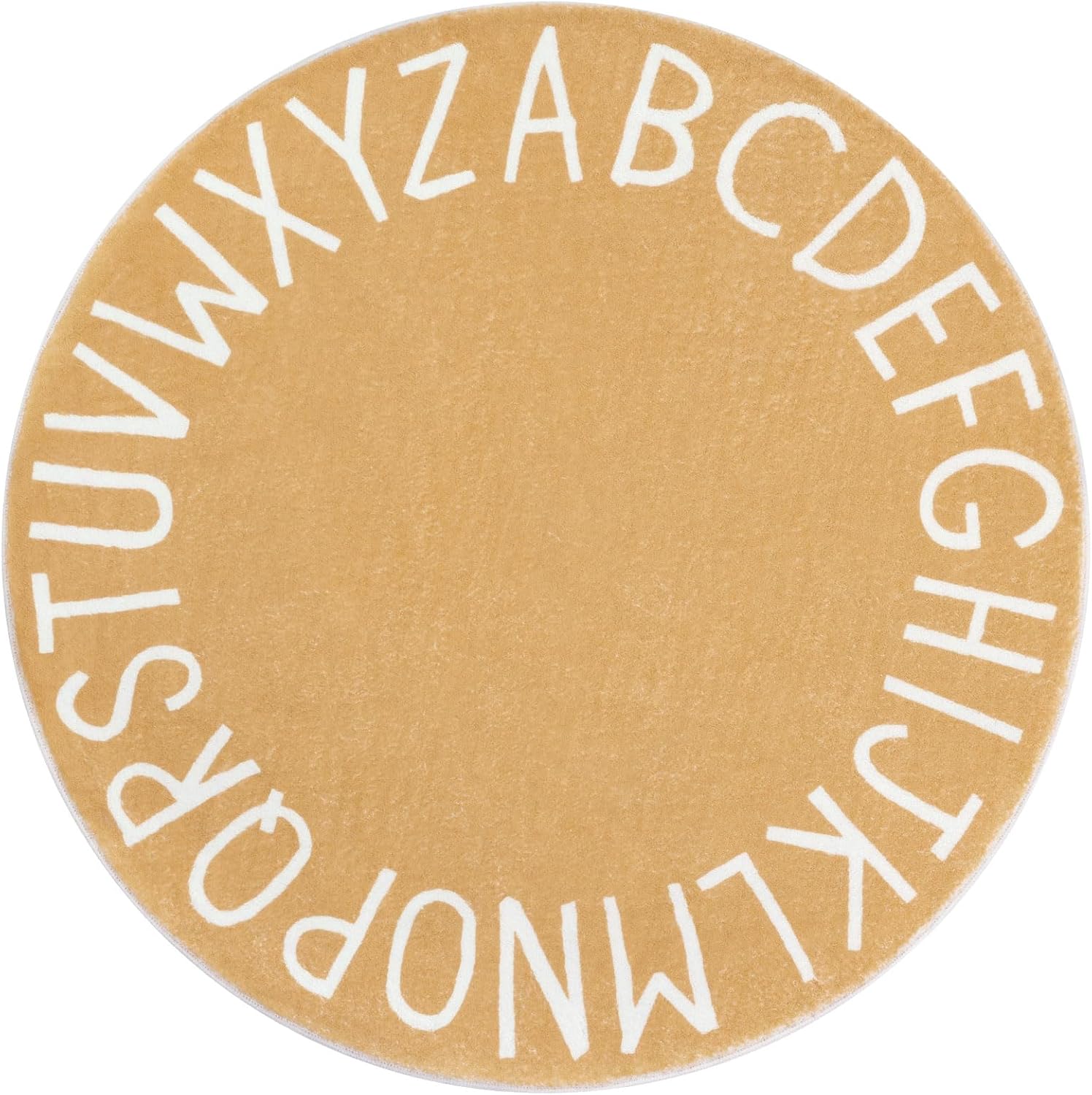 Topotdor Round Kids Play Rug Alphabet Nursery Area Rug Extra Large Soft Crawling Play Mat...