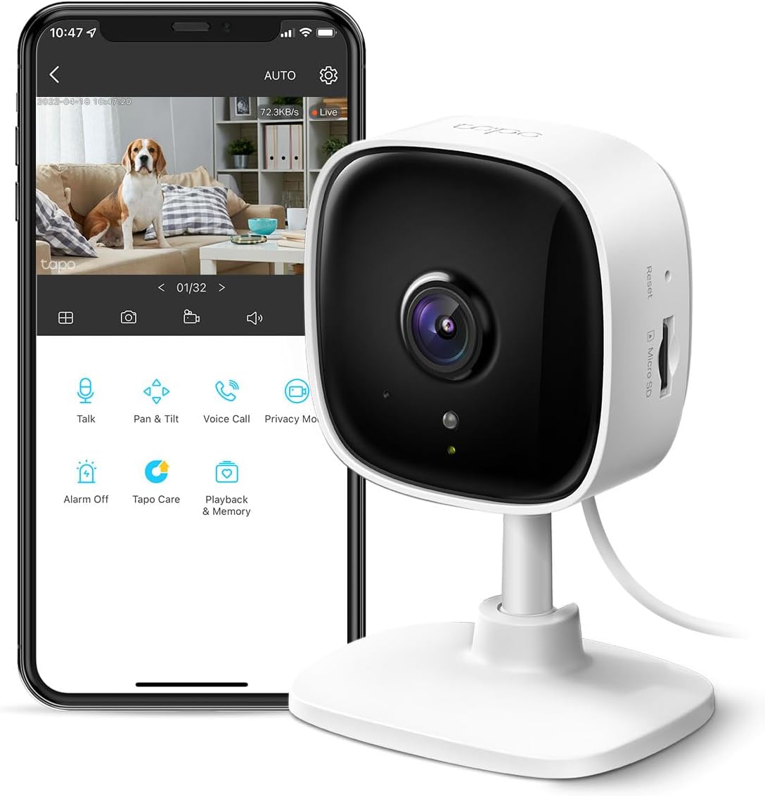 TP-Link Tapo 1080P Indoor Security Camera for Baby Monitor, Dog Camera w/Motion Detection...