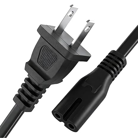 TPLTECH 8ft 2 Prong Power Cord for Xbox Series S/X, Xbox One S/X, PS5, PS4, Samsung TV, HP...
