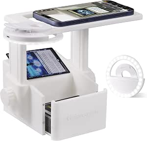 Trading Card Scanner Stand with Light, Card Scanner Holder with Adjustable Height for TCG...