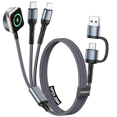 Travel Essentials for Apple Watch Charger,Multi Charging Cable for iPhone 17,iWatch Charger...