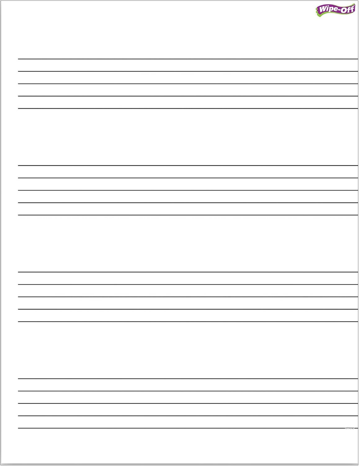 TREND Music Staff Paper Wipe-Off Chart, Classroom Decor, 17" x 22"
