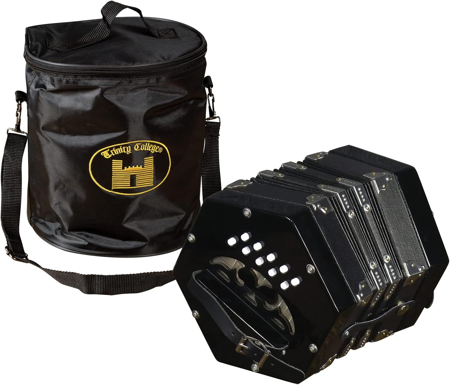Trinity College AP-1120A Anglo Concertina – 20-Button, 2.5-Octave Range – Laminated Wood...
