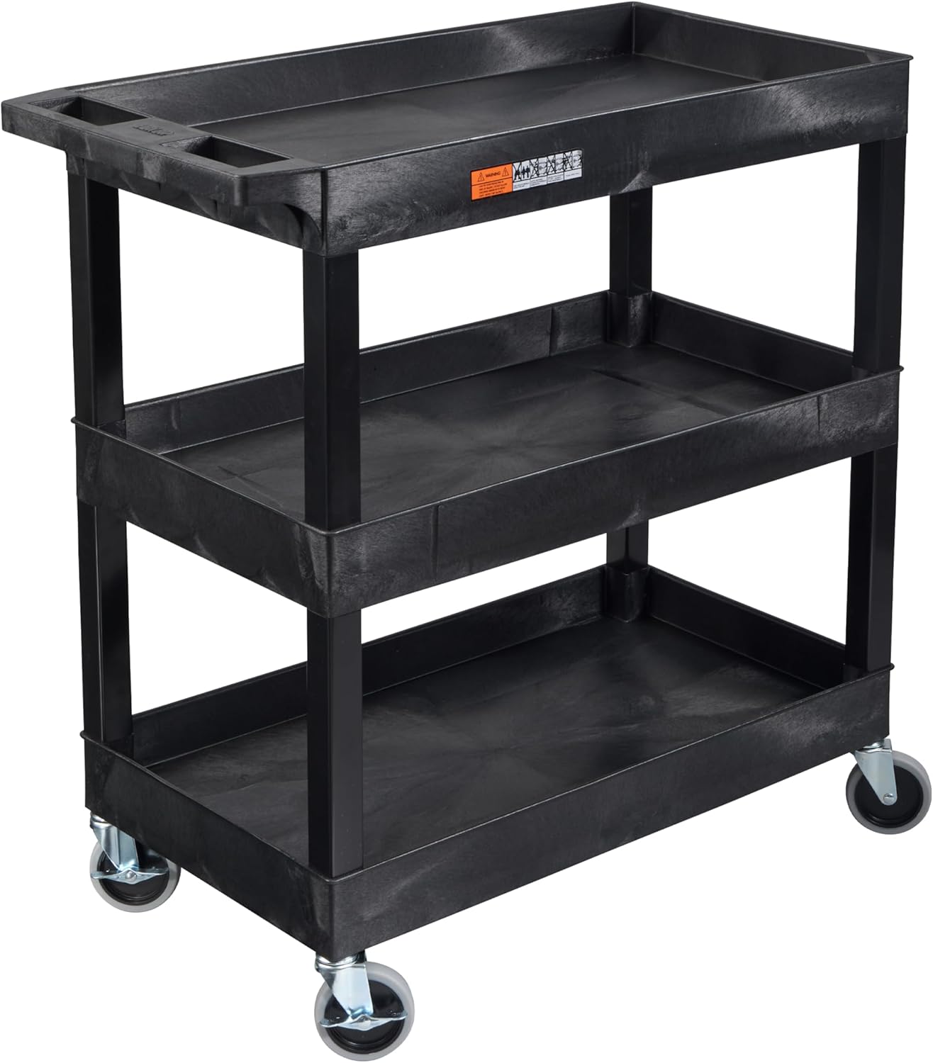 Tubstr 3-Tier Rolling Utility Cart with Wheels | Supports 300 lbs. Total | Heavy-Duty...