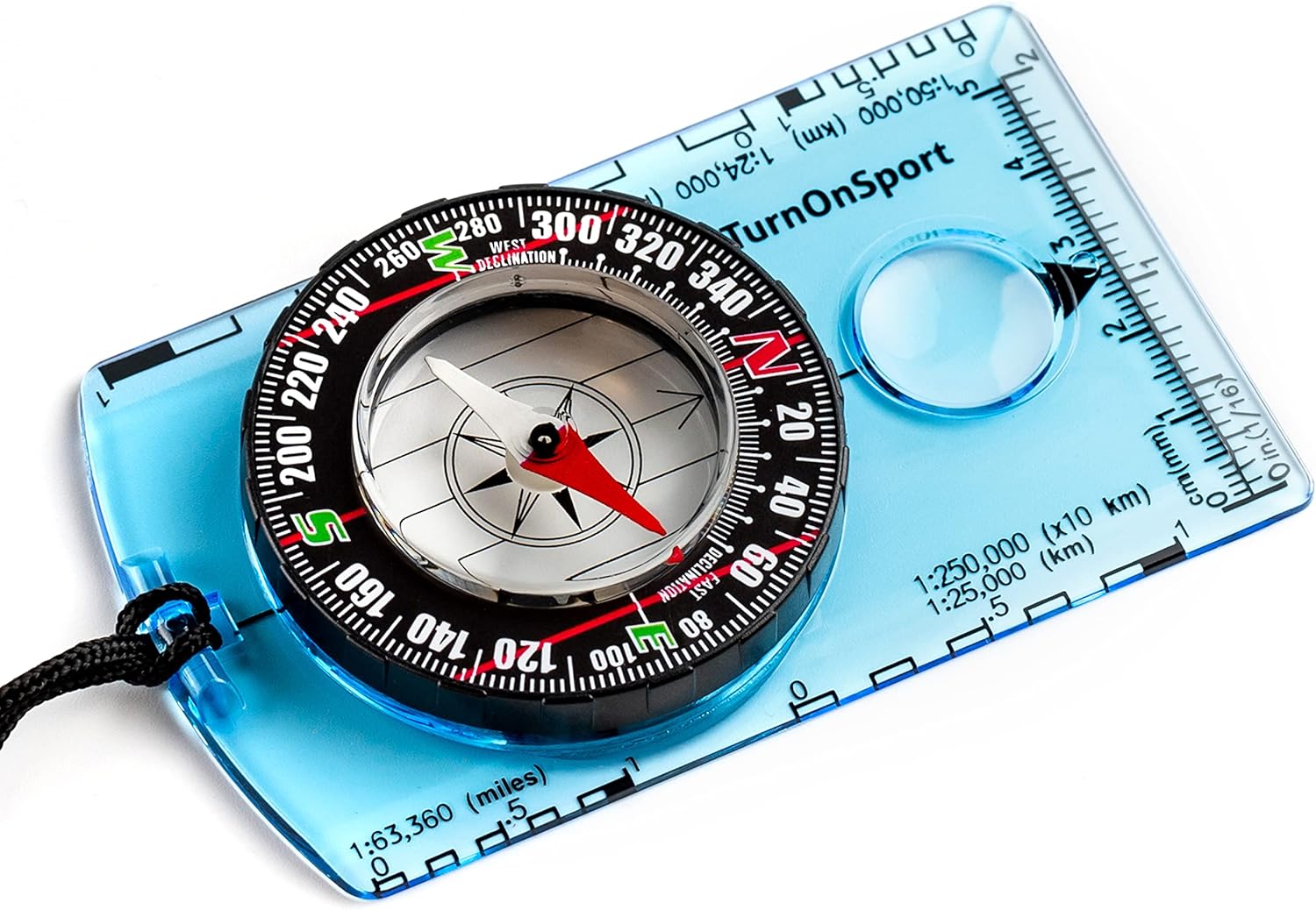 TurnOnSport Orienteering Compass - Advanced Scout Compass for Hiking, Camping, and...