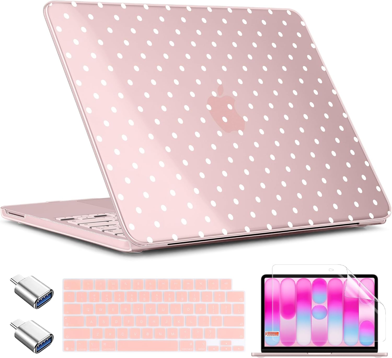 TWOLSKOO for MacBook Neo 13 inch Case 2026 A3404 A18 Pro Chip, Plastic Hard Shell Pattern...