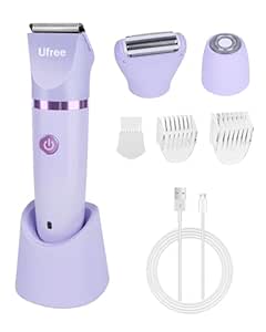 Ufree Bikini Trimmer Electric Razors for Women, Ceramic Blade Body Hair Trimmer, IPX7...