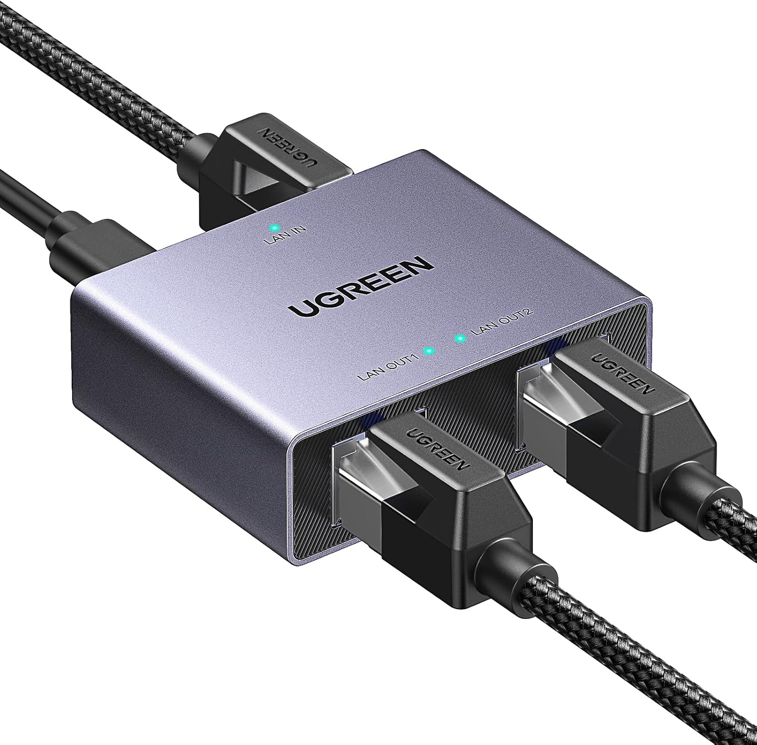 UGREEN 1000Mbps Ethernet Splitter 1 to 2, Plug and Play, 2 Devices Simultaneously...