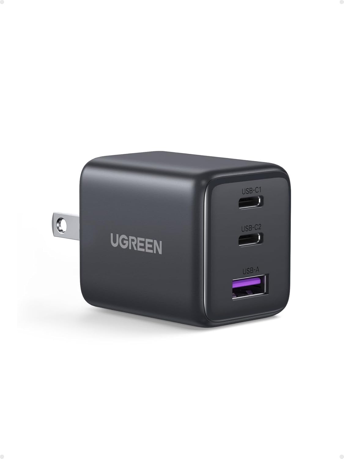 UGREEN 3-Port 30W USB C Charger, GaN II Compact iPhone Charger Fast Charging, Type C Power...