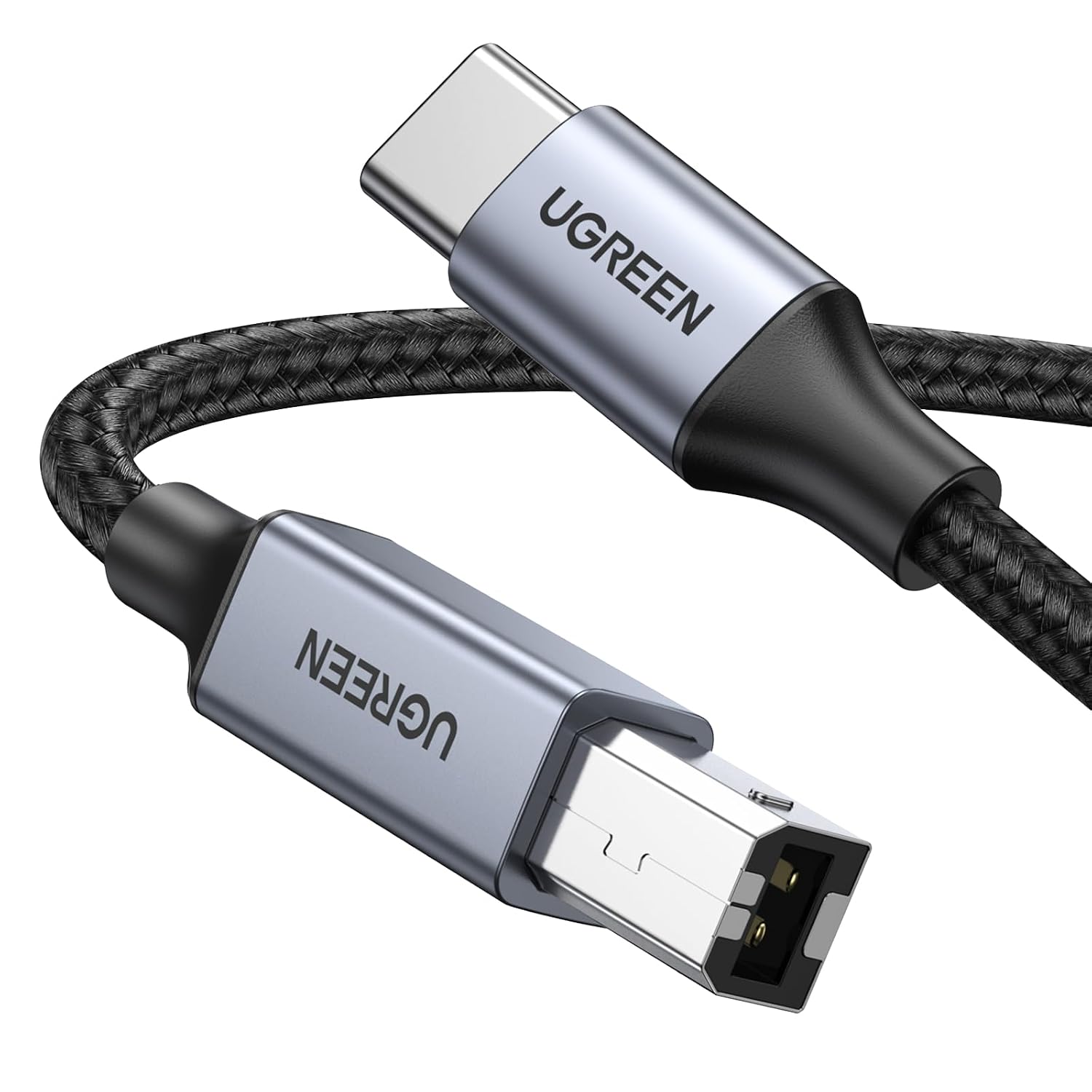 UGREEN USB B to USB C Printer Cable 3 FT, Nylon USB B to USBC Cable for MacBook Pro/Air...