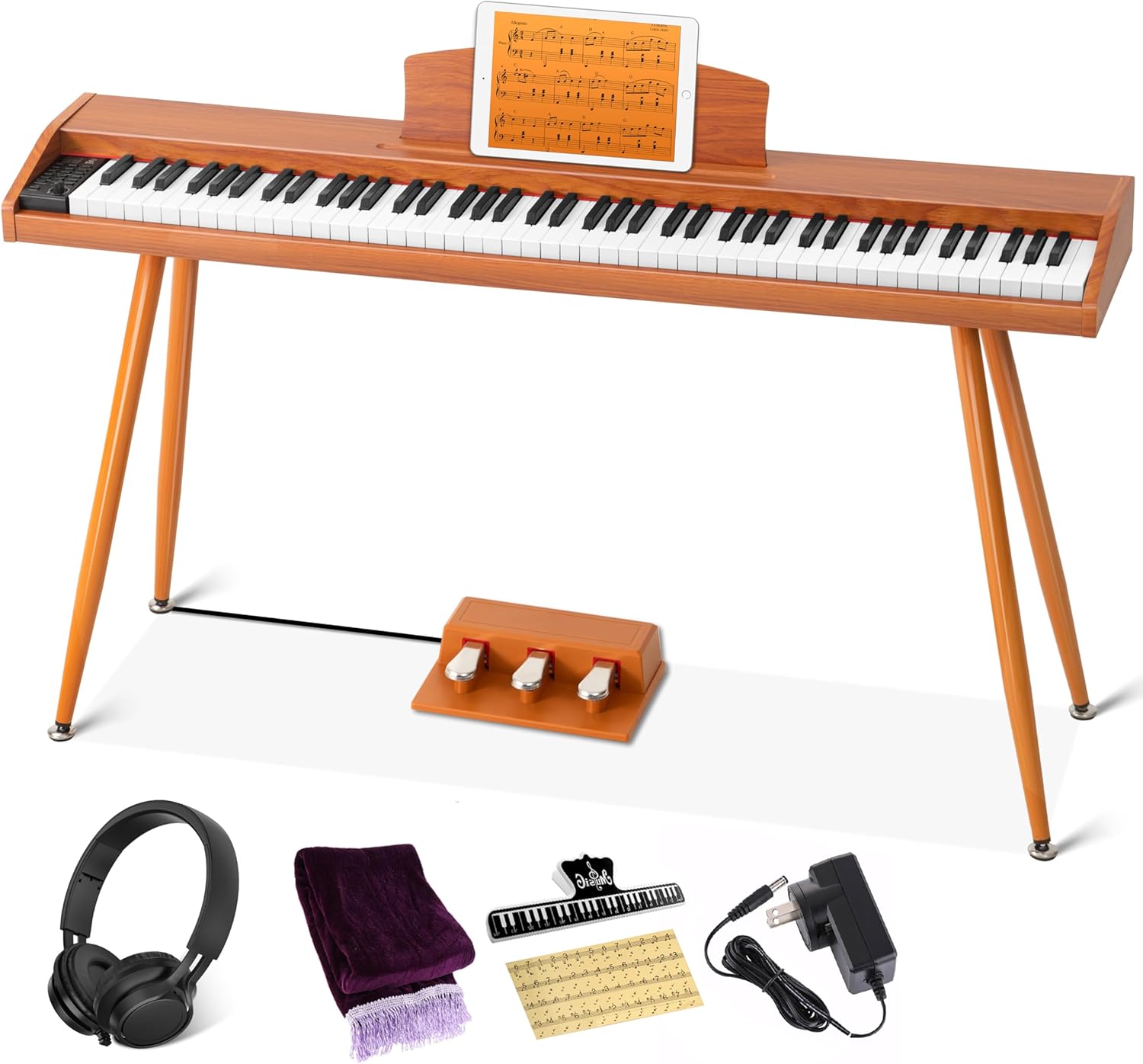 UISCOM Digital Piano Keyboard 88 Key Semi-Weighted for Beginners,Full Size Electric Piano...