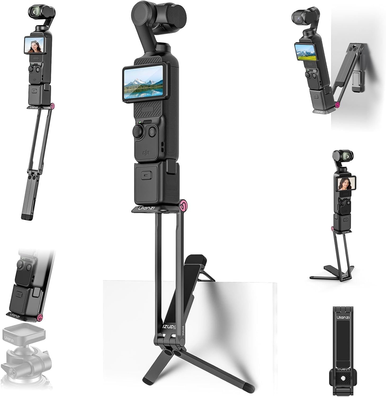 ULANZI MA66 Camera Tripod Compatible with DJI OSMO Pocket 3/Pocket 4,Quick Release Camera...