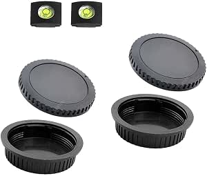 ULBTER Front Body Cap and Rear Lens Cap Cover for Canon EOS EF/EF-S Lens for Rebel T7 T6 T5...