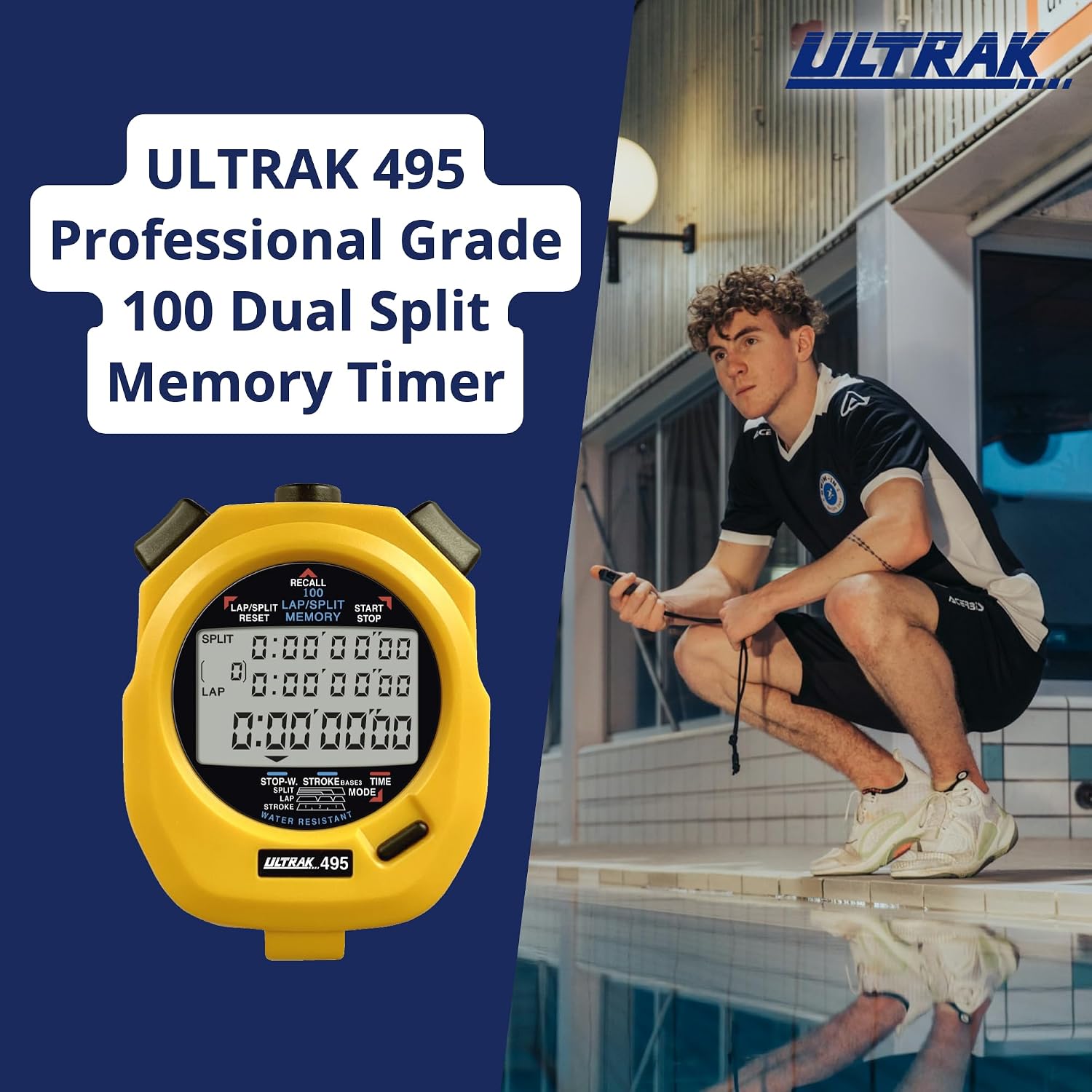 Ultrak 100 Lap Memory Timer, Yellow image