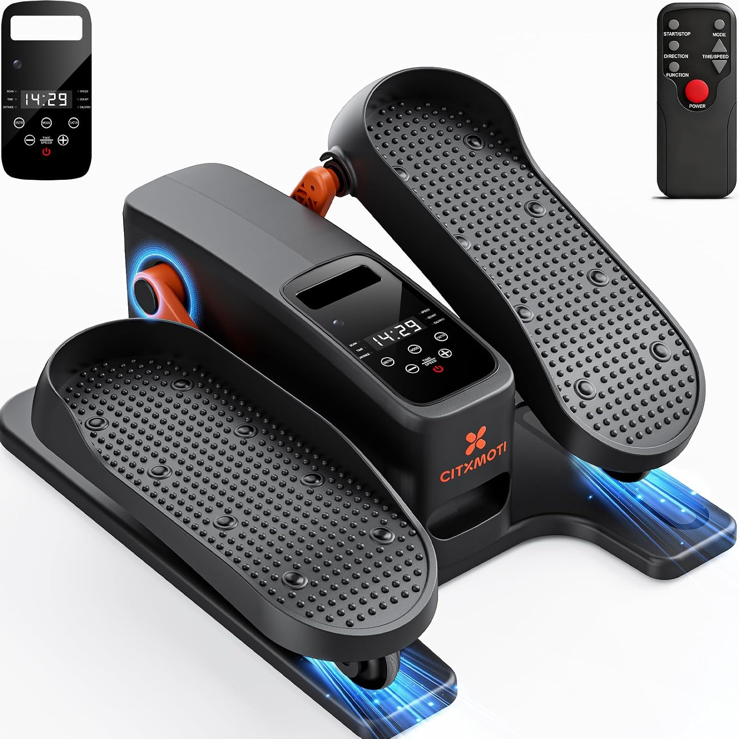 Under Desk Elliptical Exercise Machine, Quiet Seated Pedal Exerciser for Senior...