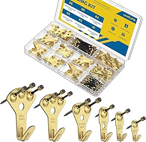 Uniclife 152 Pcs Picture Hanging Kit, 10 lb, 20 lb, 30 lb, 50 lb, 75 lb, 100 lb Heavy Duty... image