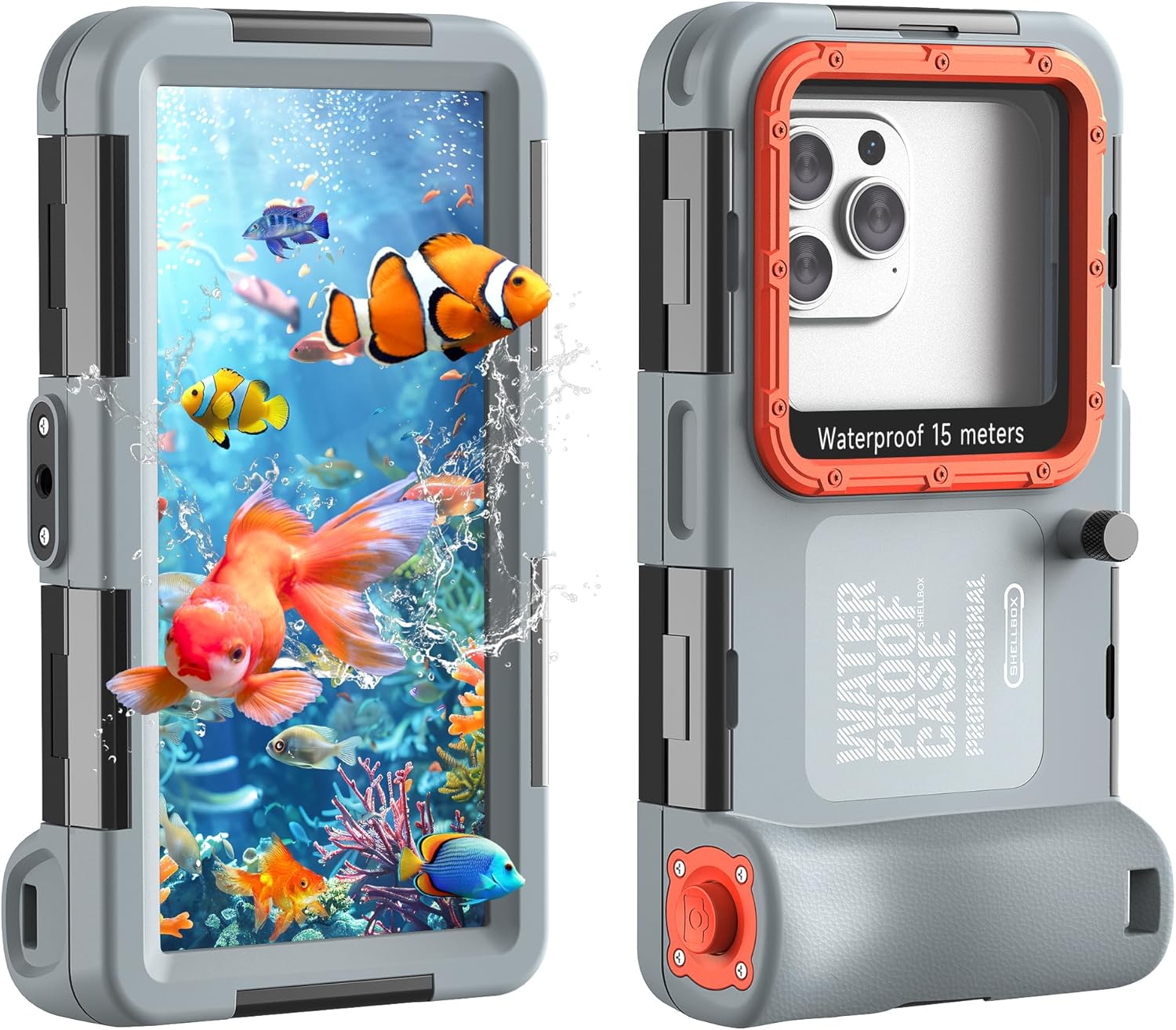 Upgrade Underwater Phone Case for Snorkeling, [50ft/15M] Deep IPX8 Waterproof Hard-Shell...