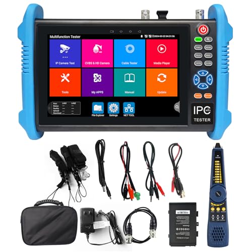 Upgraded 8K IP Camera Tester, WANLUTECH CCTV Tester 7inch Touchscreen 8MP TVI CVI AHD CVBS...