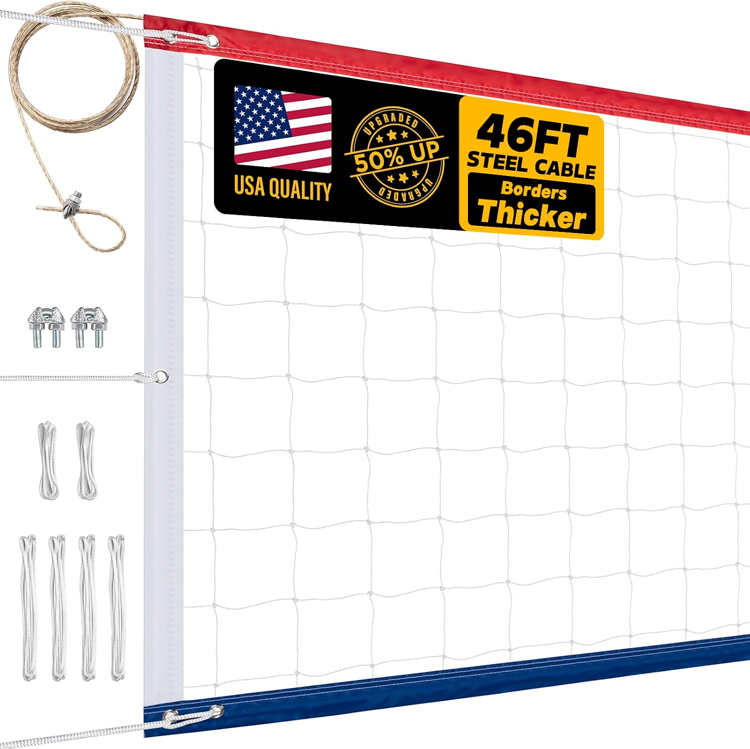 Upgraded Professional Volleyball Net Outdoor Heavy Duty – Weatherproof, Extended Stainless...