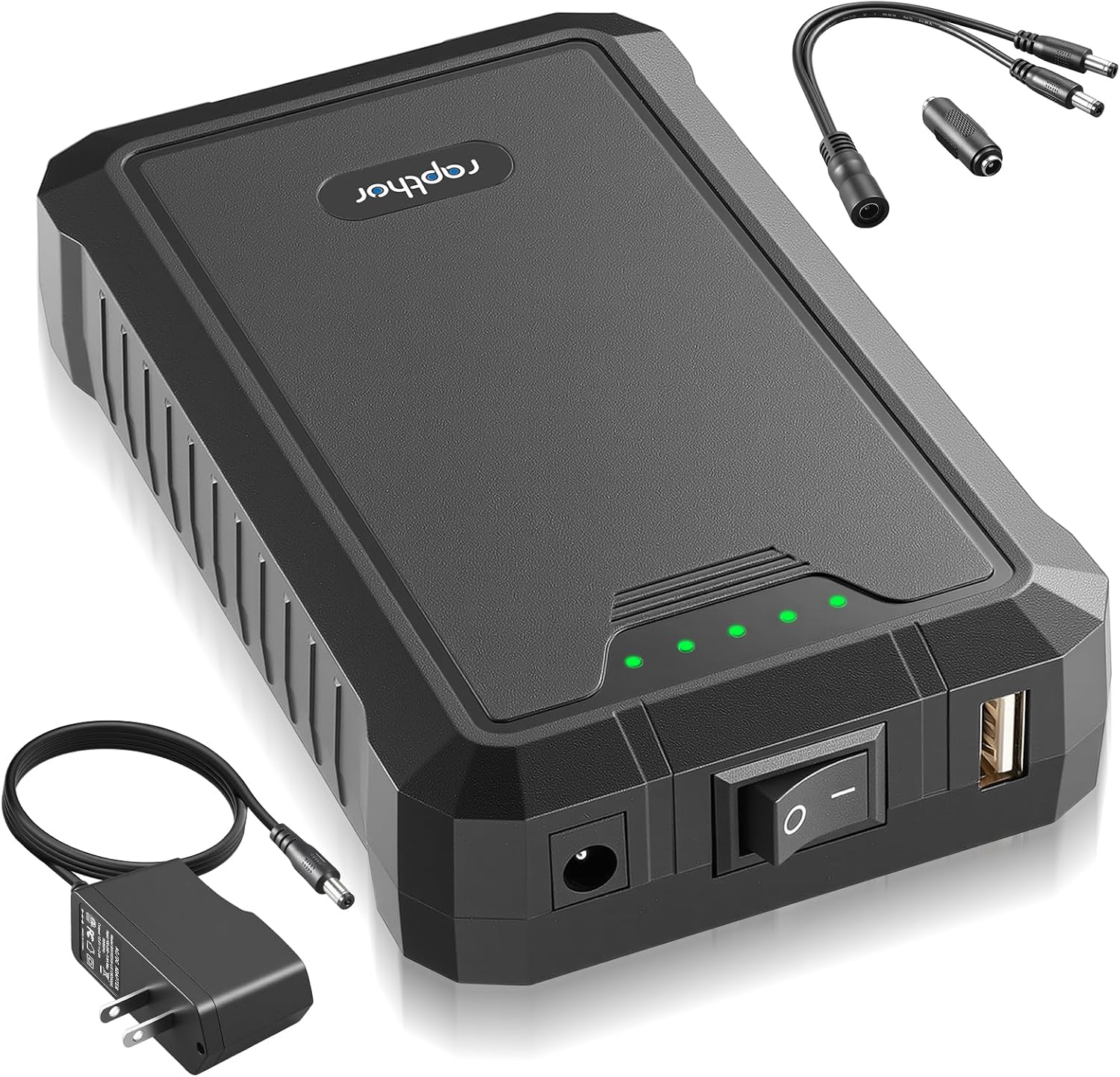 Upgraded Rechargeable 12V 6500mAh / 5V 13000mAh DC Output Battery Pack with 12.6V 2A Fast...