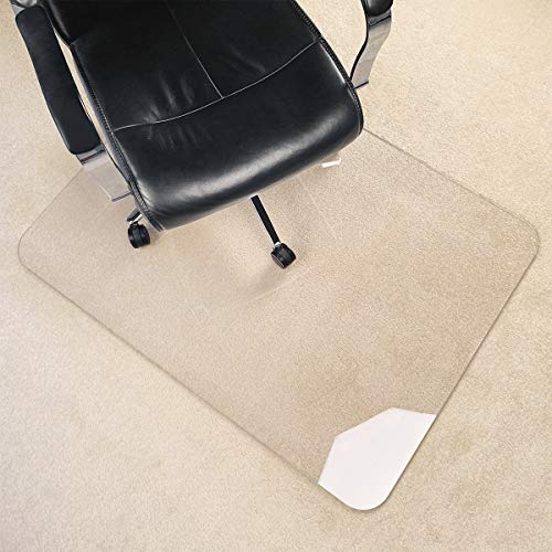 [Upgraded Version] Crystal Clear 1/5" Thick 47" x 35" Heavy Duty Hard Chair Mat, Can be Used... image